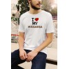 Мъжка тениска с щампа I love my Bulgaria