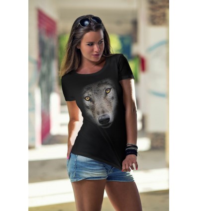  Дамска тениска с щампа  Big Wolf Face