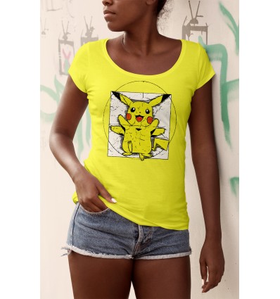 Дамска тениска с щампа Pokemon Pikachu