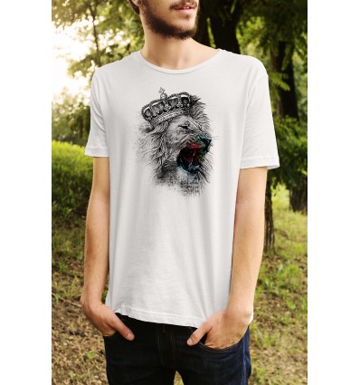 Мъжка тениска с щампа King Lion