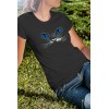  Дамска тениска с щампа Blue Eyeс cat