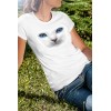  Дамска тениска с щампа Blue Eyeс cat