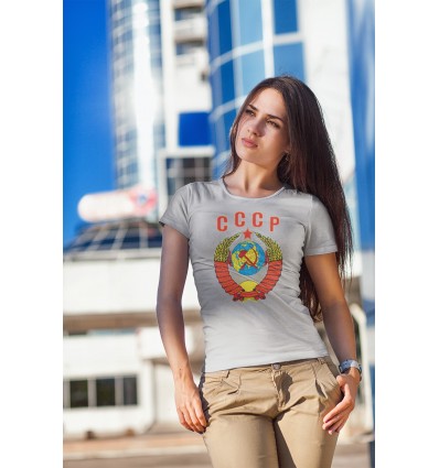 Дамска тениска с щампа CCCP Gerb