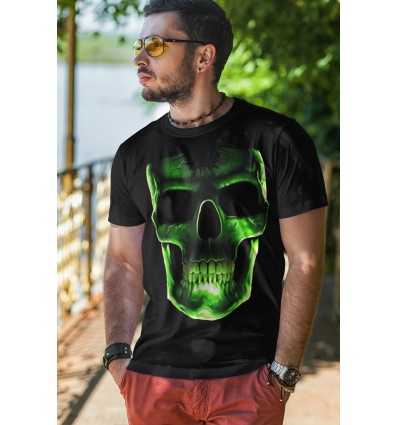 Мъжка тениска с щампа Glow Bones