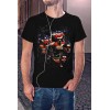 Мъжка тениска с щампа Patriotic Skull